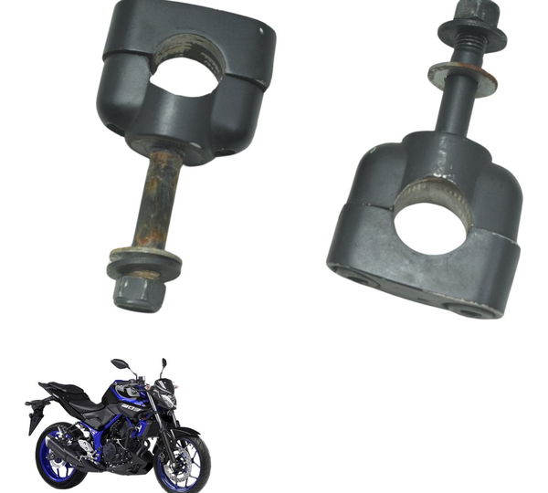 Par Riser Guidão Yamaha Mt 03 16-19 Original Preto