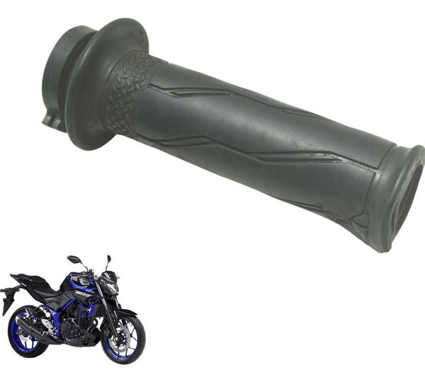 Manopla Direita C/ Avaria Yamaha Mt 03 16-19 Original Preto