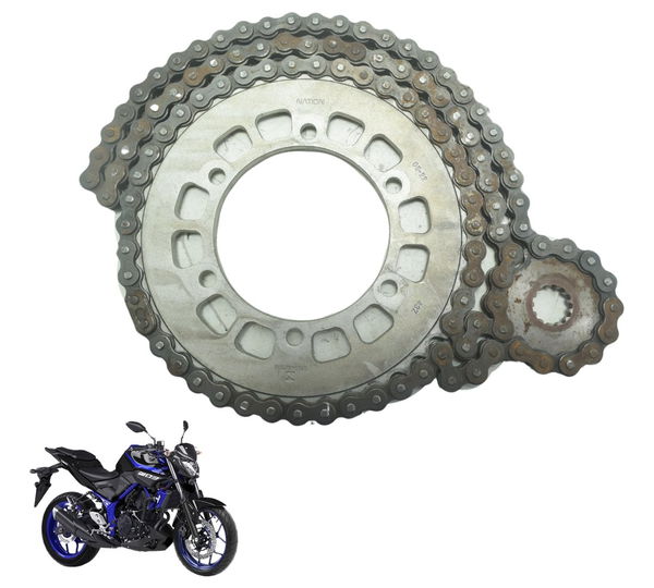Kit Relação Nation Yamaha Mt 03 16-19 Prateado