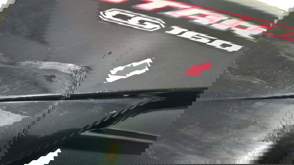 Carenagem Lateral Esq Honda Cg 160 Start 16/24 Avaria 53611