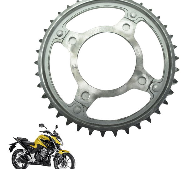 Coroa 38 Dentes Honda Cb 300f Twister 23-24 Original Prateado