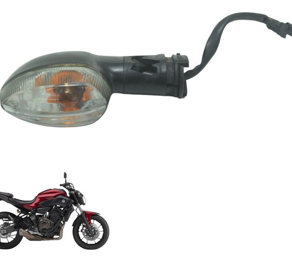 Pisca Dianteiro Direito C/ Avaria Yamaha Mt 07 15-18 Orig Direito Preto