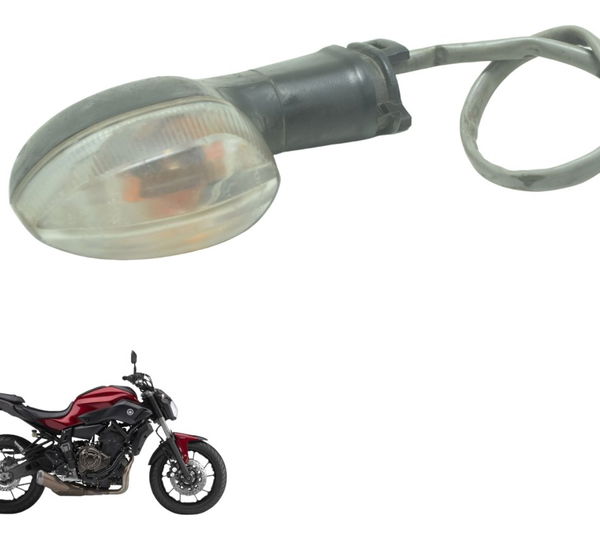 Pisca Dianteiro Direito C/ Avaria Yamaha Mt 07 15-18 Orig Direito Preto