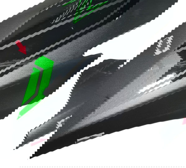 Carenagem Aba Tanque Esq Kawasaki Z500 2025 Quebrada 50365 Cinza-escuro