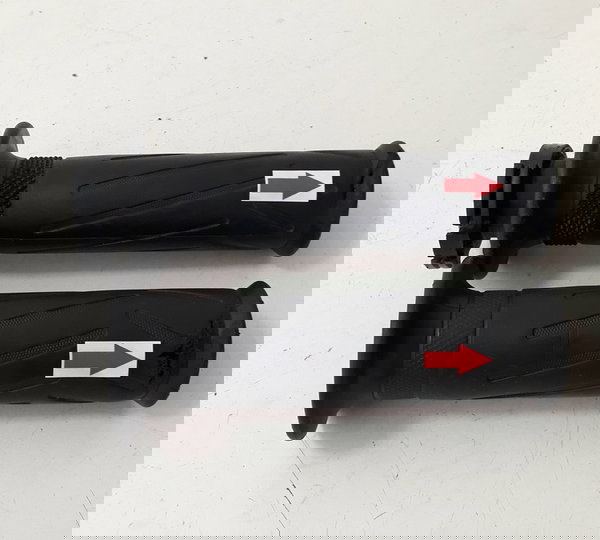 Par Manopla Yamaha Xtz 250 Lander 20/23 Orig Detalhe 50571 Preto