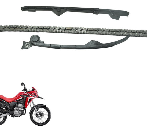 Kit Guia Tensor Corrente Comando Honda Xre 300 19-25 Orig