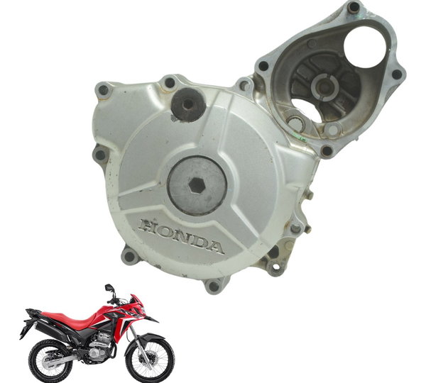 Tampa Motor Esq Estator Honda Xre 300 19-25 Original Cinza