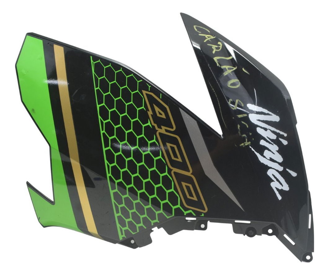 あ Carenagem Lateral Direita Awasaki Ninja 400 19-23 Original Preto