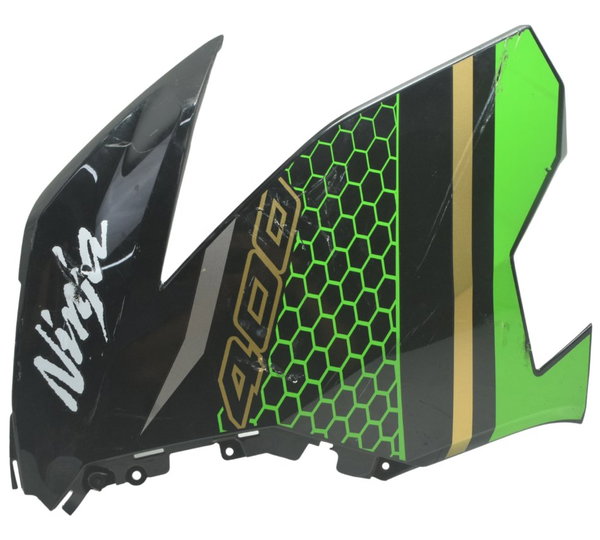 Carenagem Lateral Esq C/ Detal Kawasaki Ninja 400 19-23 Orig Preto