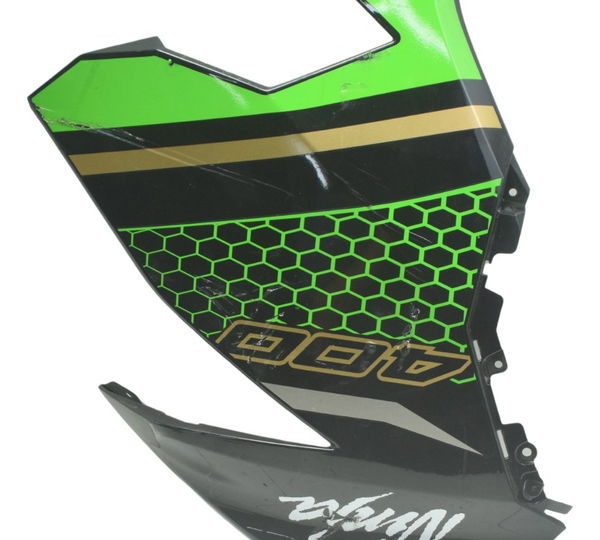 Carenagem Lateral Esq C/ Detal Kawasaki Ninja 400 19-23 Orig Preto