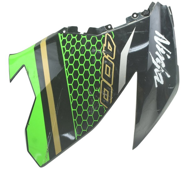 Carenagem Lateral Esq C/ Detal Kawasaki Ninja 400 19-23 Orig Preto
