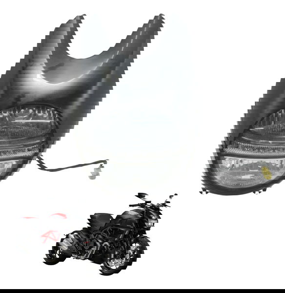 Farol Completo Ducati Diavel Carbon 11-14 Original Ambos Lados