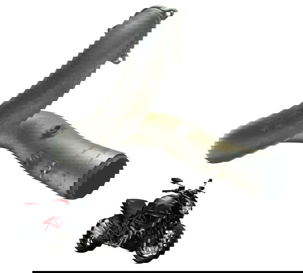 Curva Escape Dianteira Ducati Diavel Carbon 11-14 Original