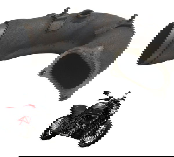 Curva Escape Traseira Ducati Diavel Carbon 11-14 Original