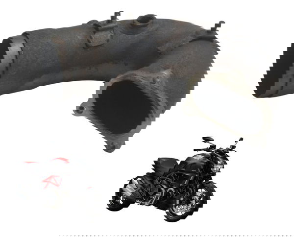 Curva Escape Traseira Ducati Diavel Carbon 11-14 Original