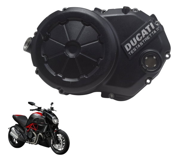Tampa Embreagem Motor Dir Ducati Diavel Carbon 11-14 Orig Preto