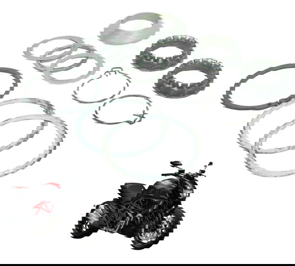 Kit Porca Roda Traseira Ducati Diavel Carbon 11-14 Original