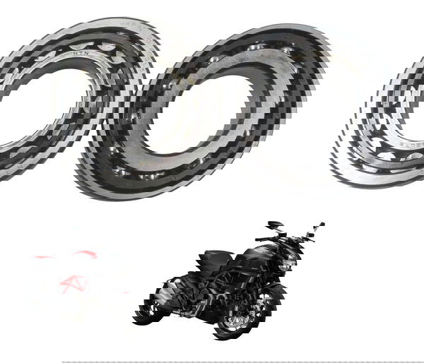 Par Rolamento Caixa Câmbio Ducati Diavel Carbon 11-14 Orig