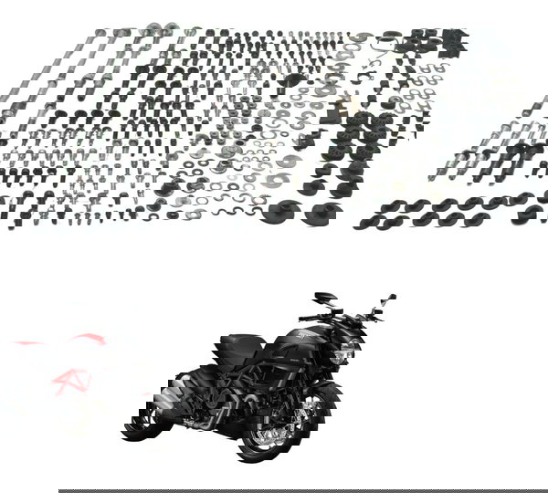 Kit Borrachas Parafusos Chassis Ducati Diavel Carbon 11-14