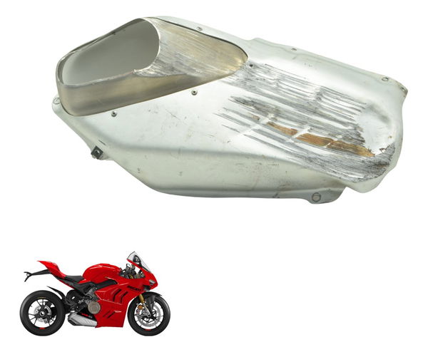 Capa Ponteira Escape Esq C/ Avaria Ducati Panigale V4s 19-24