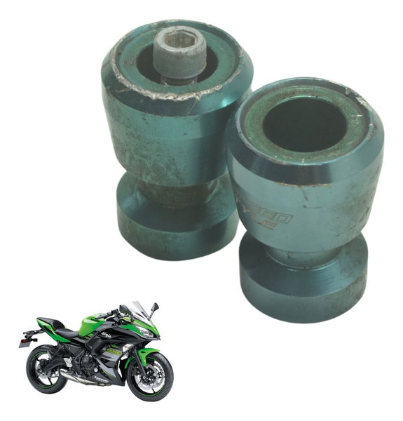 Par Slider C/ Detalhes Esportivo Kawasaki Ninja 650 R 17-22