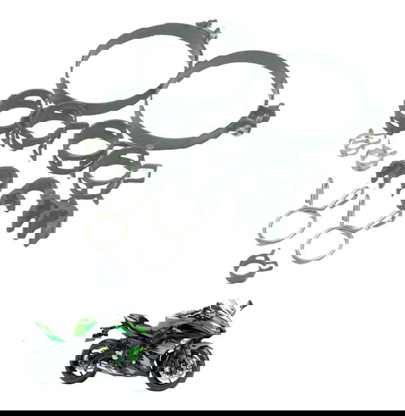 Kit Abraçadeiras Diversas Kawasaki Ninja 650 R 17-22 Orig