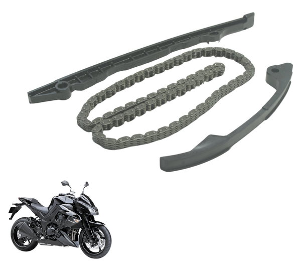 Kit Guia Tensor Corrente Comando Kawasaki Z 1000 10-14 Orig