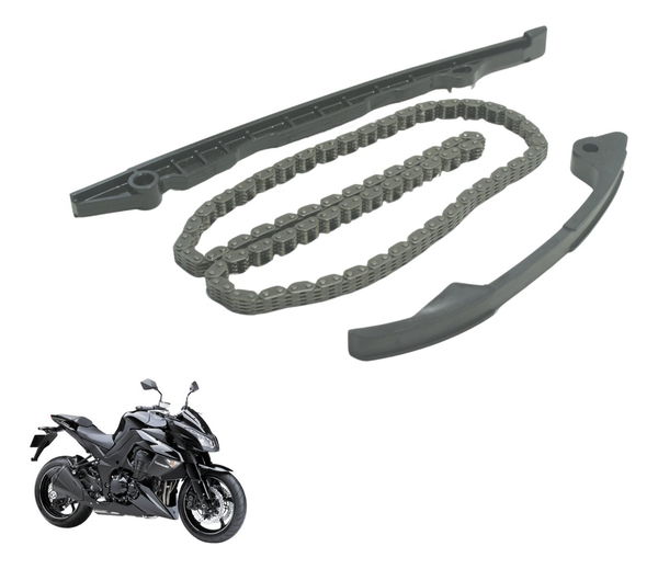 Kit Guia Tensor Corrente Comando Kawasaki Z 1000 10-14 Orig