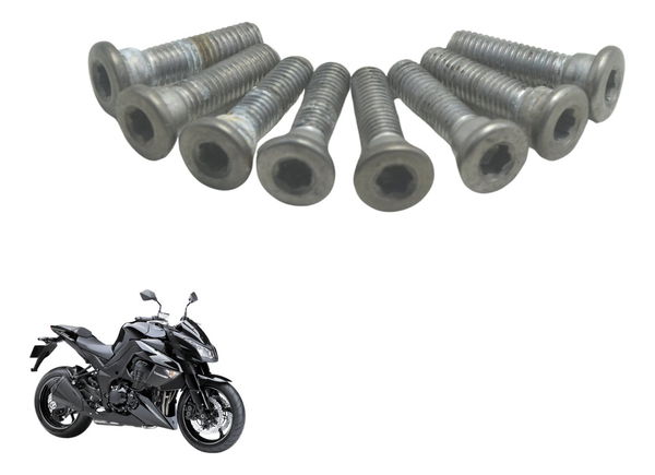 Jogo Parafusos Suporte Pedaleiras Kawasaki Z 1000 10-14 Orig