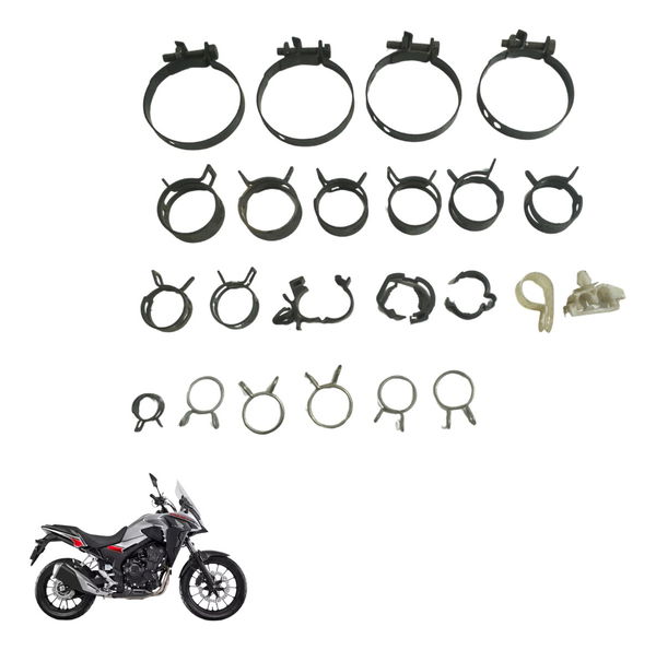 Kit Abraçadeiras Diversas Honda Cb 500 X 21-23 Original