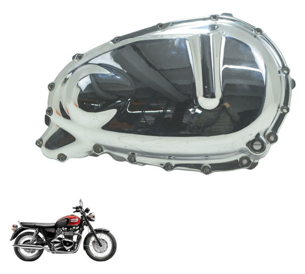 Tampa Embreagem C/ Detalh Triumph Bonneville T100 13-15 Orig Prateado