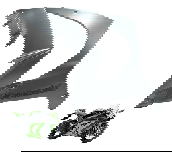 Carenagem Lat Esq C/ Detalh Kawasaki Ninja Zx 10r 10-15 Orig