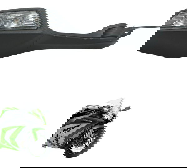 Espelho Retrovisor Esq C/ Avaria Kawasaki Ninja Zx 10r 10-15