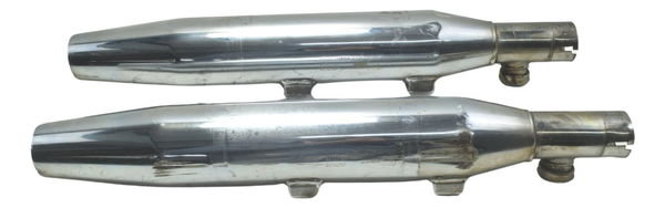 Par Ponteira Escape C/ Detalhes Harley Xl 1200c 11-13 Orig