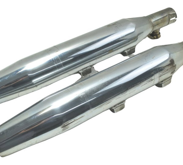Par Ponteira Escape C/ Detalhes Harley Xl 1200c 11-13 Orig
