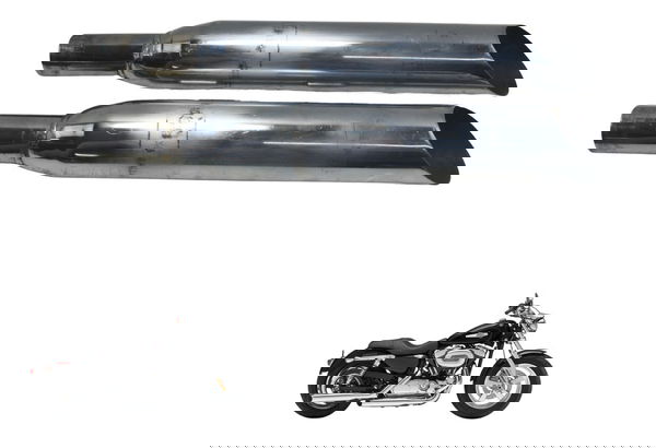 Par Ponteira C/ Detalhes Esportiva Harley Xl 1200c 11-13