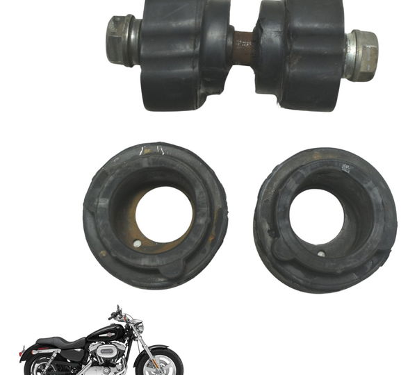 Jogo Coxim Suporte Motor Harley Xl 1200c 11-13 Original