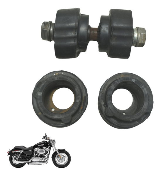 Jogo Coxim Suporte Motor Harley Xl 1200c 11-13 Original
