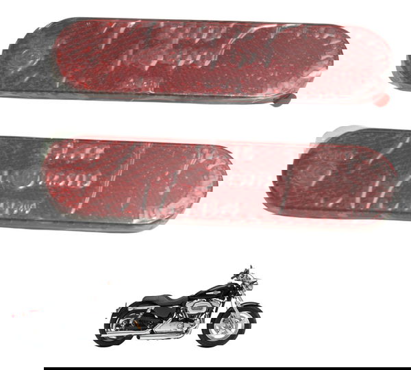 Par Refletor Paralama Traseiro Harley Xl 1200c 11-13 Orig Traseiro