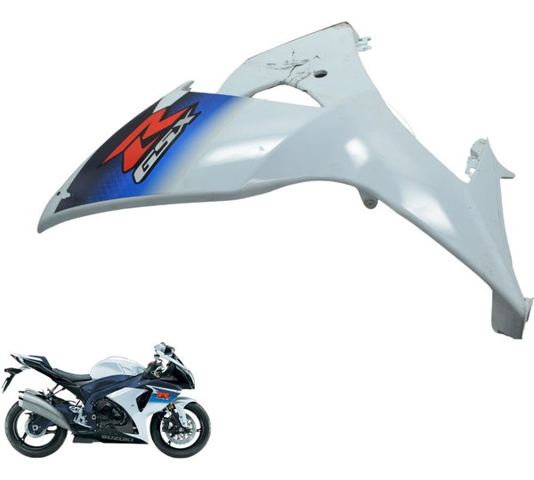 Carenagem Lat Esq C/avaria Suzuki Gsx-r Srad 1000 11-16 Orig Branco