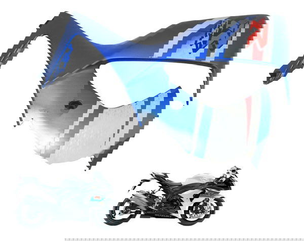 Carenagem Lat Esq C/avaria Suzuki Gsx-r Srad 1000 11-16 Orig Azul