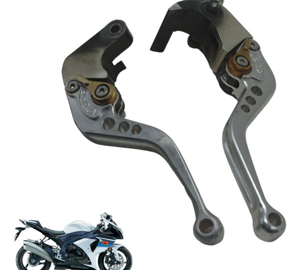 Par Manete Esportivo Suzuki Gsx-r Srad 1000 11-16 Paralelo Cinza