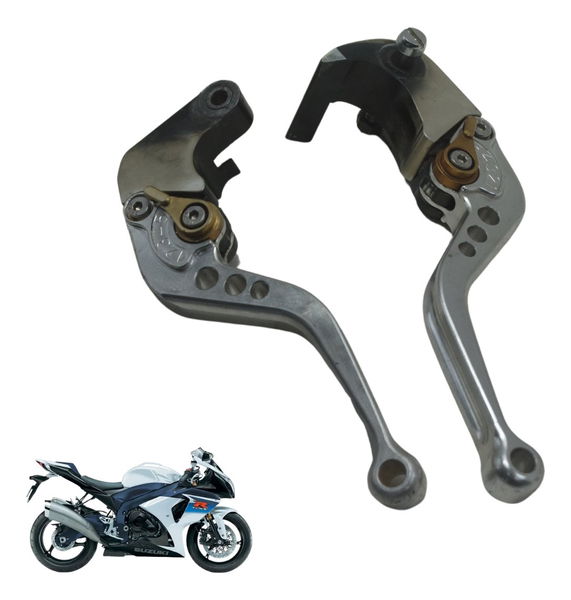 Par Manete Esportivo Suzuki Gsx-r Srad 1000 11-16 Paralelo Cinza