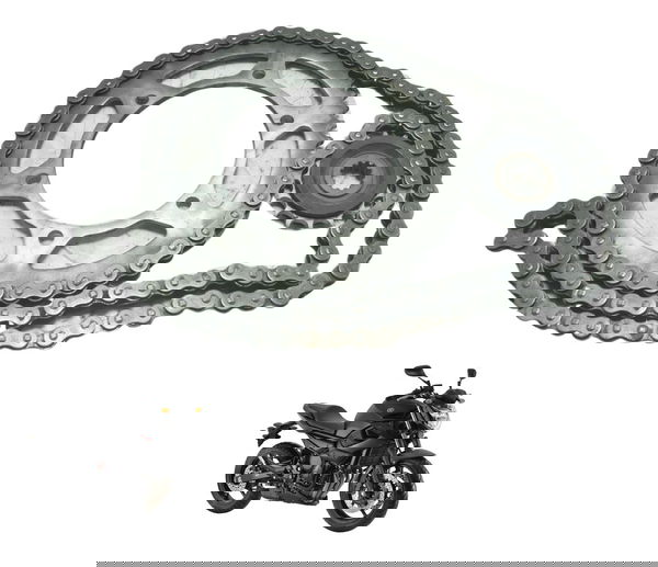 Kit Relação Riffel Yamaha Xj6 N 10-12 Prateado