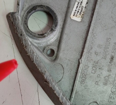 Rabeta Central Honda Xre 300 2009/16 P/ralados Origi (10177) Prateado