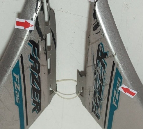 Carenagem Par Aba Tanque Yamaha Fazer 250 20 Avaria (15063) Prata