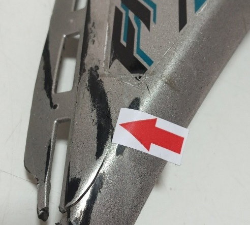 Carenagem Par Aba Tanque Yamaha Fazer 250 20 Avaria (15063) Prata