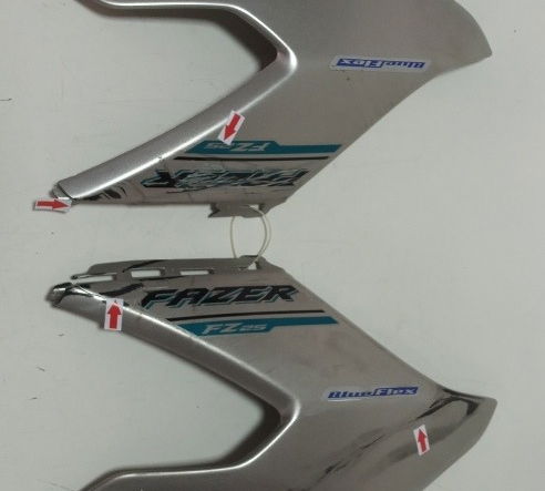 Carenagem Par Aba Tanque Yamaha Fazer 250 20 Avaria (15063) Prata