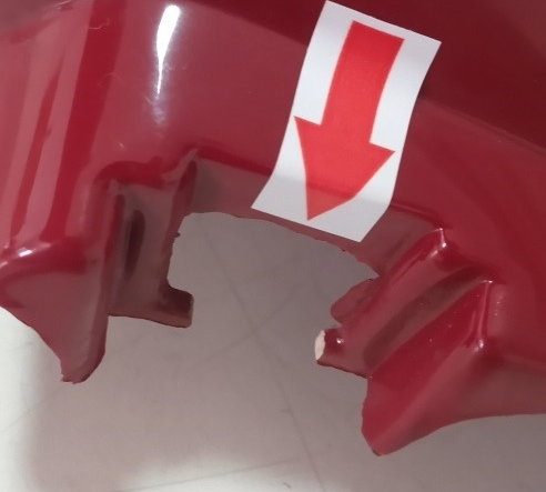 Carenagem Tampa Lateral Esq Cg125 Titan Ks 2003 Avaria 18439 Vermelho