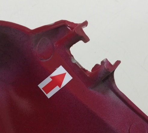 Carenagem Tampa Lateral Esq Cg125 Titan Ks 2003 Avaria 18439 Vermelho